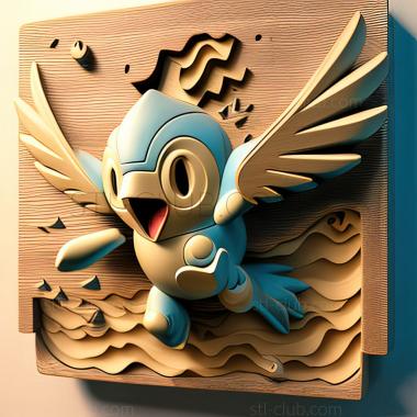 3D модель Piplup Up and Away Почама сбивается с пути (STL)